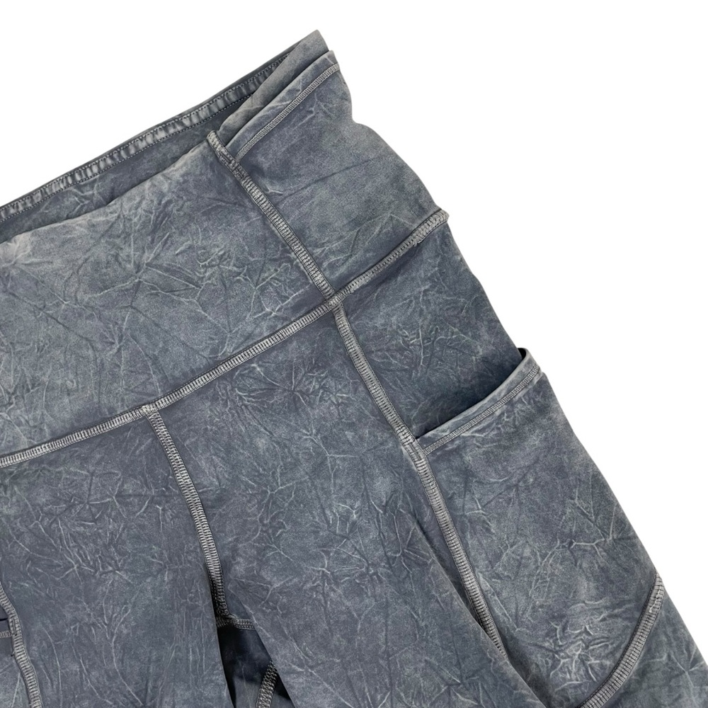 lululemon Fast And Free Short 6” Non-Reflective Ice Dye Asphalt Grey Sz 4‎ - Picture 8 of 14